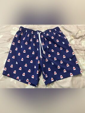 RSVLTS chomp shark week swim trunks size medium